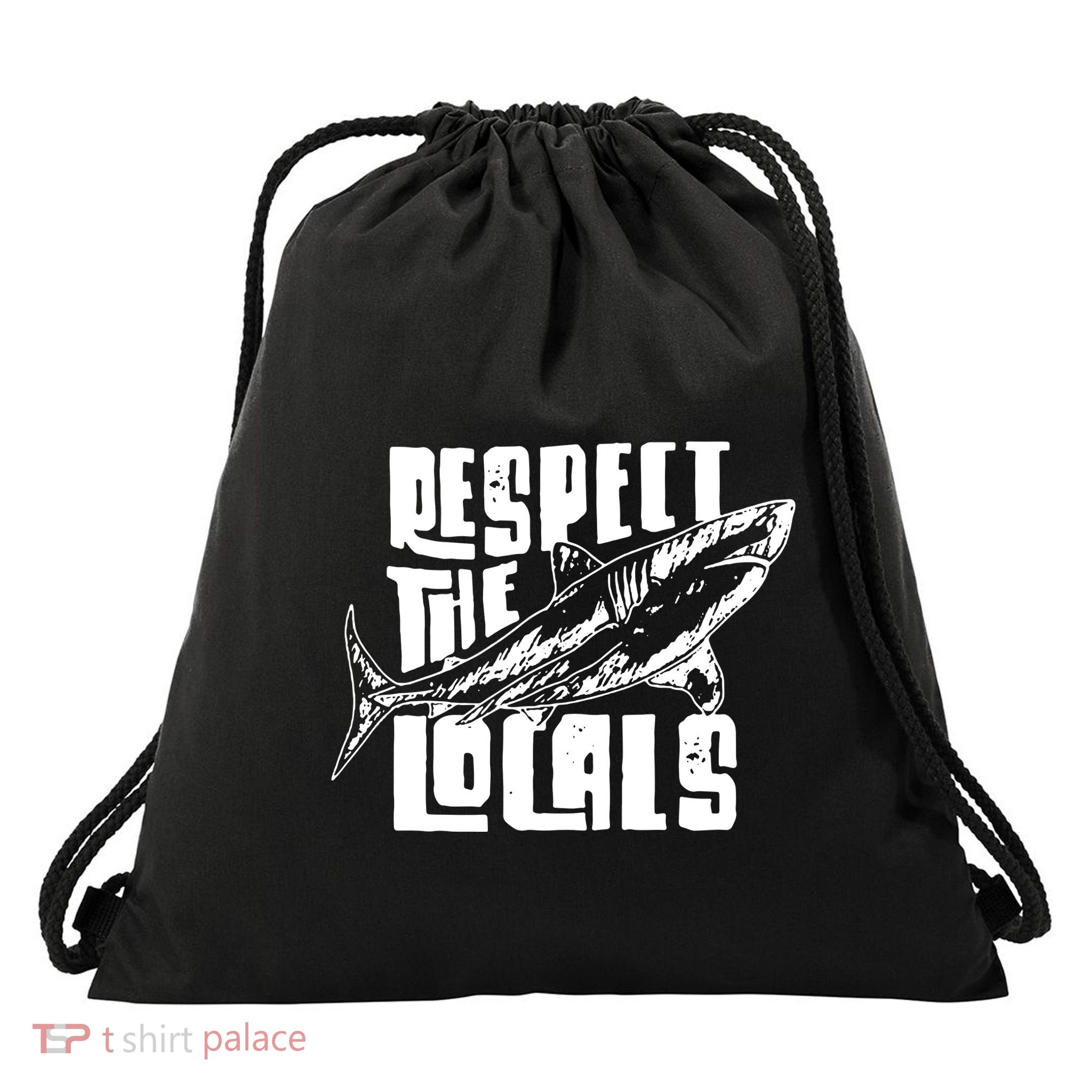 Respect The Locals Drawstring Bag