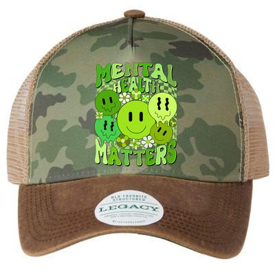 Retro Trippy Mental Health Matters Legacy Tie Dye Trucker Hat