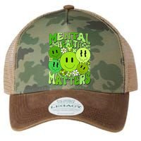 Retro Trippy Mental Health Matters Legacy Tie Dye Trucker Hat