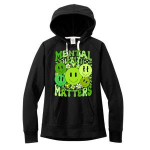 Retro Trippy Mental Health Matters Women's Fleece Hoodie