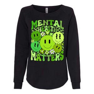 Retro Trippy Mental Health Matters Womens California Wash Sweatshirt