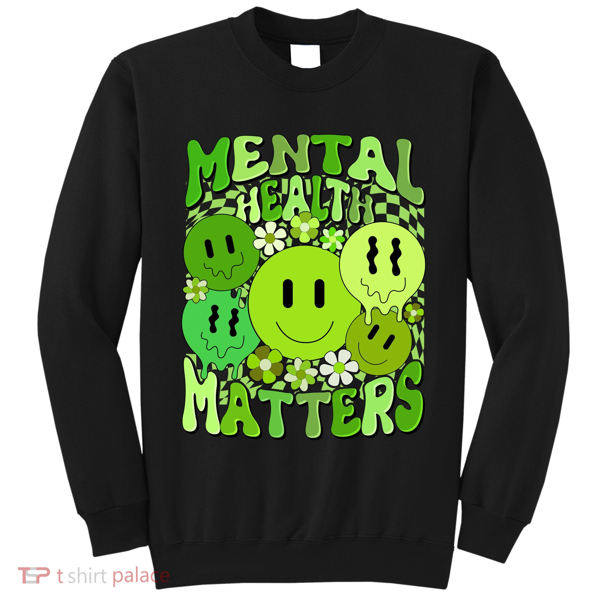 Retro Trippy Mental Health Matters Tall Sweatshirt