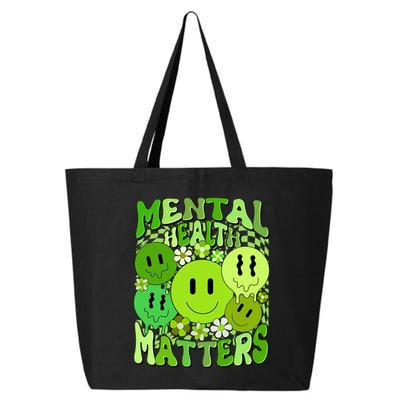 Retro Trippy Mental Health Matters 25L Jumbo Tote