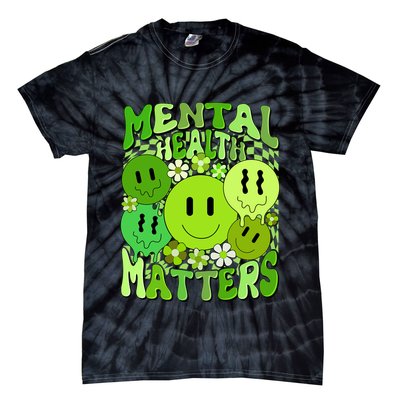 Retro Trippy Mental Health Matters Tie-Dye T-Shirt