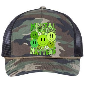 Retro Trippy Mental Health Matters Retro Rope Trucker Hat Cap