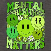 Retro Trippy Mental Health Matters Vector Backpack