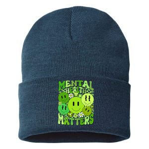 Retro Trippy Mental Health Matters Sustainable Knit Beanie