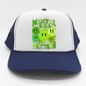 Retro Trippy Mental Health Matters Trucker Hat