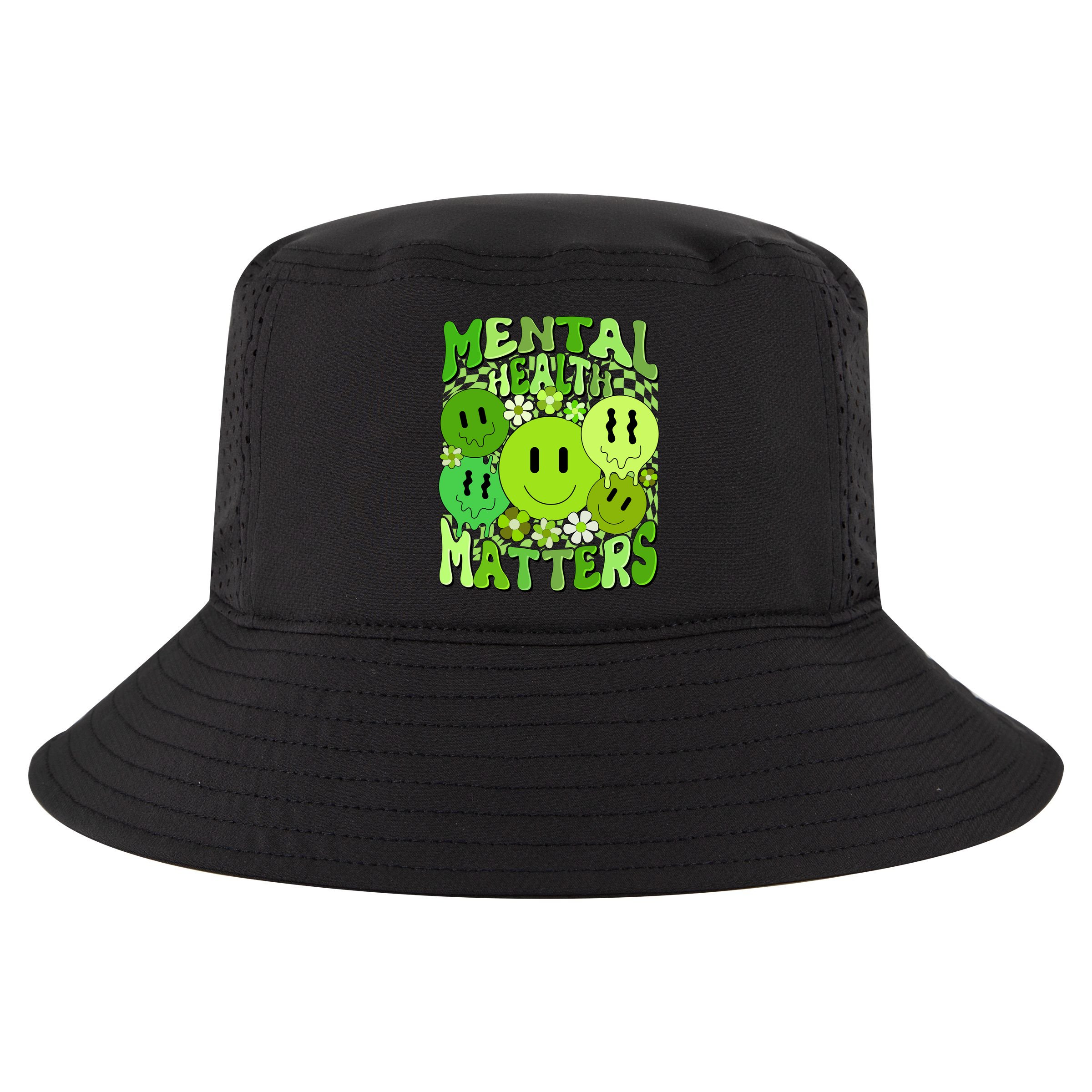 Retro Trippy Mental Health Matters Cool Comfort Performance Bucket Hat