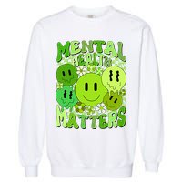 Retro Trippy Mental Health Matters Garment-Dyed Sweatshirt