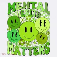 Retro Trippy Mental Health Matters Doggie Tank