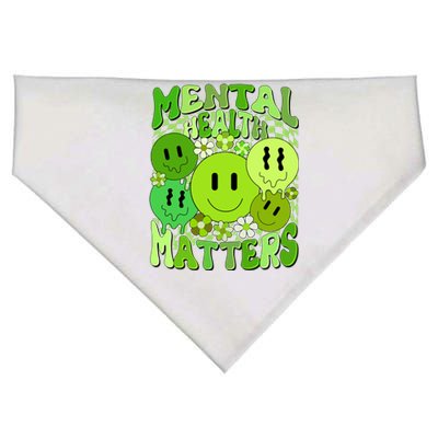 Retro Trippy Mental Health Matters USA-Made Doggie Bandana