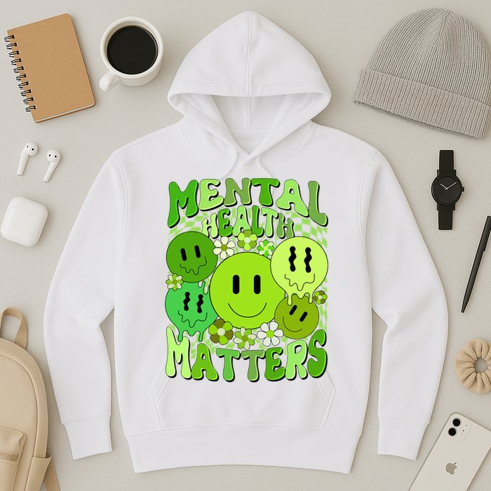 Retro Trippy Mental Health Matters Hoodie