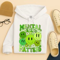 Retro Trippy Mental Health Matters Hoodie