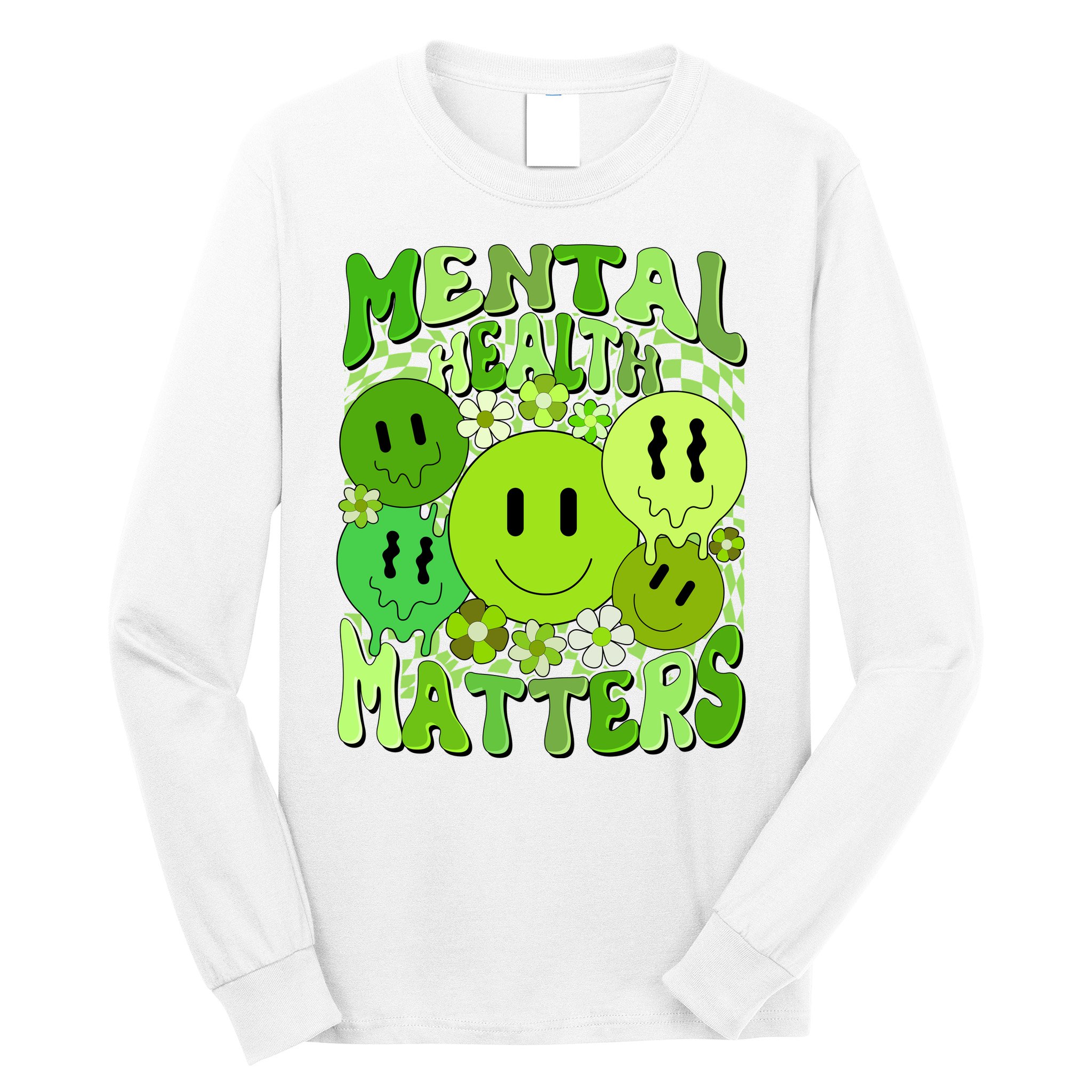 Retro Trippy Mental Health Matters Long Sleeve Shirt