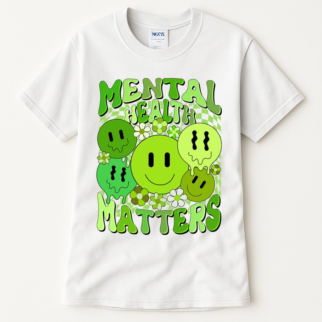 Retro Trippy Mental Health Matters Tall T-Shirt