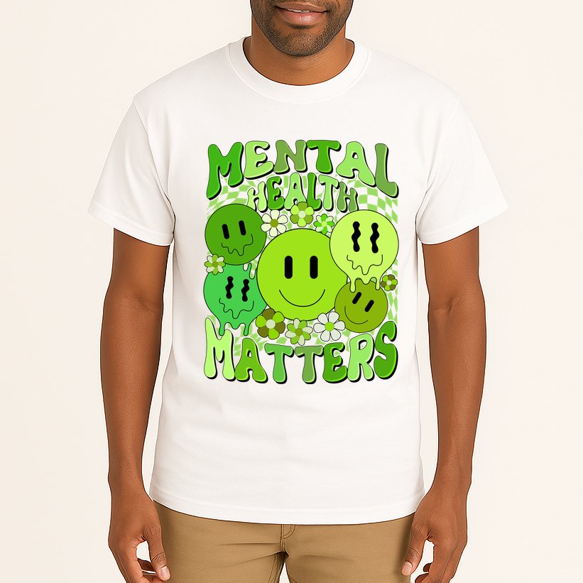 Retro Trippy Mental Health Matters Tall T-Shirt