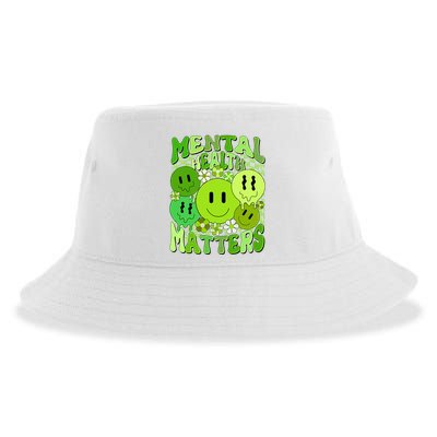 Retro Trippy Mental Health Matters Sustainable Bucket Hat