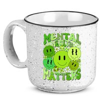 Retro Trippy Mental Health Matters 15oz Campfire Ceramic Mug