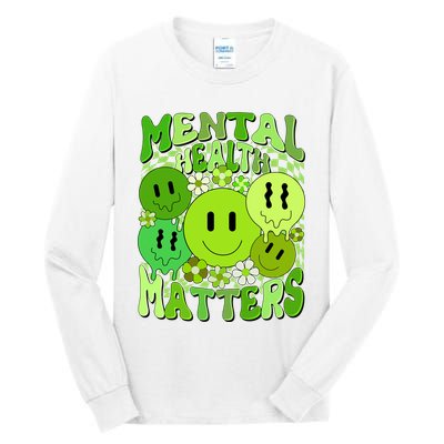 Retro Trippy Mental Health Matters Tall Long Sleeve T-Shirt