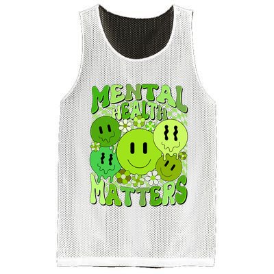 Retro Trippy Mental Health Matters Mesh Reversible Basketball Jersey Tank