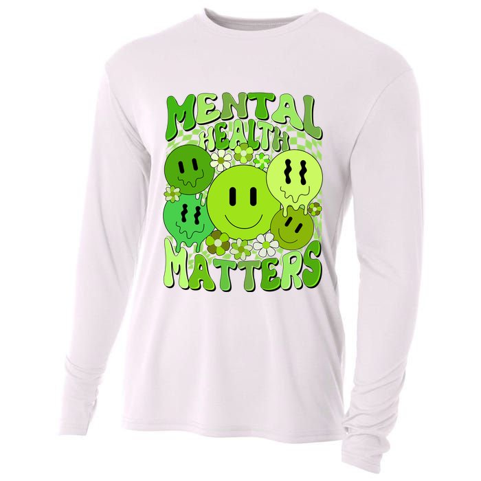 Retro Trippy Mental Health Matters Cooling Performance Long Sleeve Crew