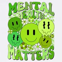 Retro Trippy Mental Health Matters Cooling Performance Long Sleeve Crew