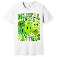 Retro Trippy Mental Health Matters Premium T-Shirt