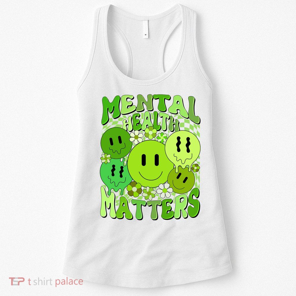 Retro Trippy Mental Health Matters Womens Tank Top