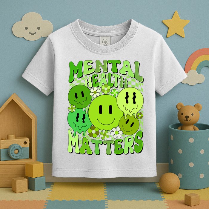 Retro Trippy Mental Health Matters Toddler T-Shirt