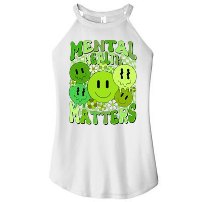 Retro Trippy Mental Health Matters Women’s Perfect Tri Rocker Tank