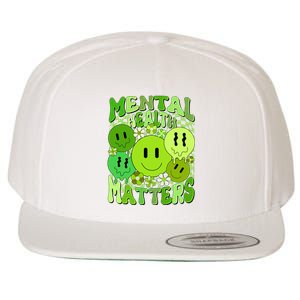 Retro Trippy Mental Health Matters Wool Snapback Cap