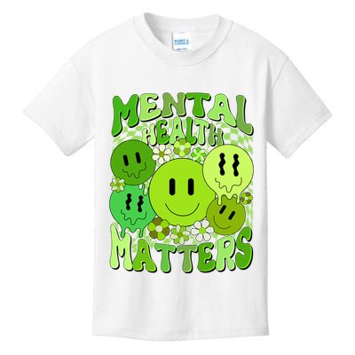 Retro Trippy Mental Health Matters Kids T-Shirt