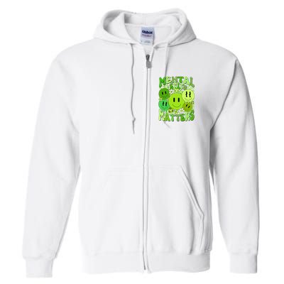 Retro Trippy Mental Health Matters Full Zip Hoodie