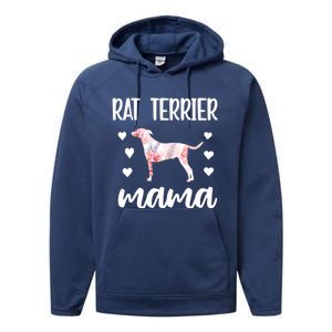 Rat Terrier Mama Rat Terrier Dog Owner Rat Terrier Mom Gift Performance Fleece Hoodie