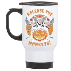 Release The Monkeys Flying Monkeys Halloween Stainless Steel Travel Mug