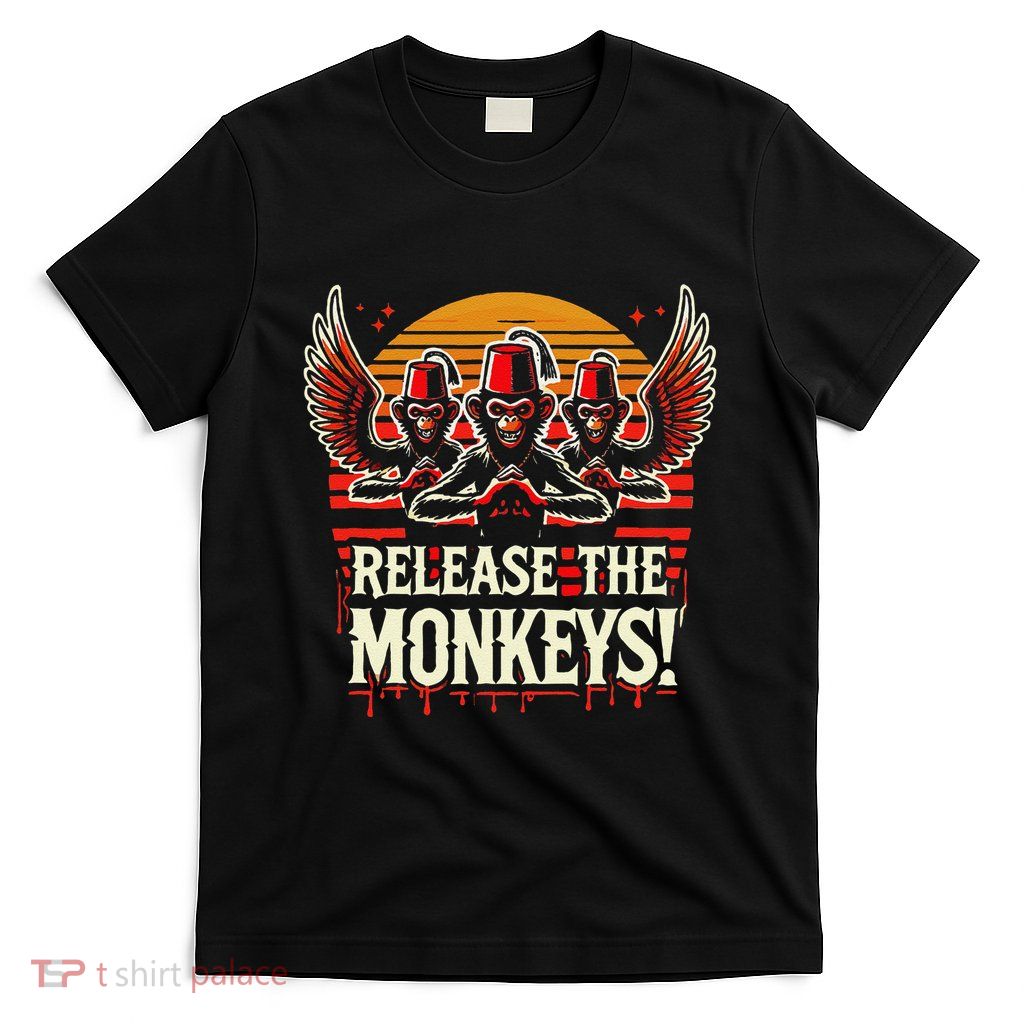Release The Monkeys Flying Monkeys Halloween T-Shirt