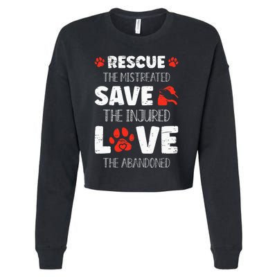 Rescue The Mistreated Cropped Pullover Crew