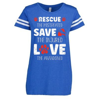 Rescue The Mistreated Enza Ladies Jersey Football T-Shirt