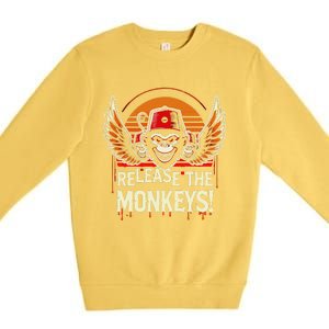 Release The Monkeys Flying Monkeys Halloween Premium Crewneck Sweatshirt