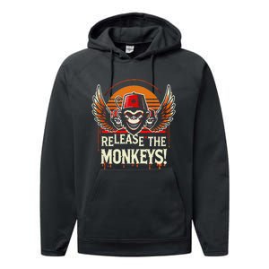 Release The Monkeys Flying Monkeys Halloween Performance Fleece Hoodie