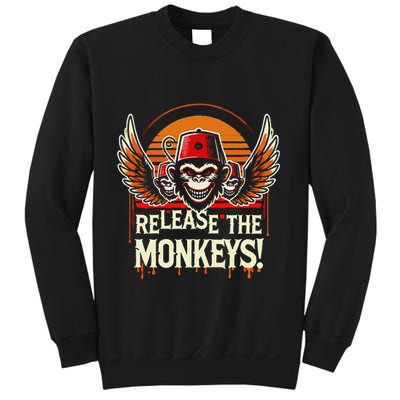Release The Monkeys Flying Monkeys Halloween Sweatshirt