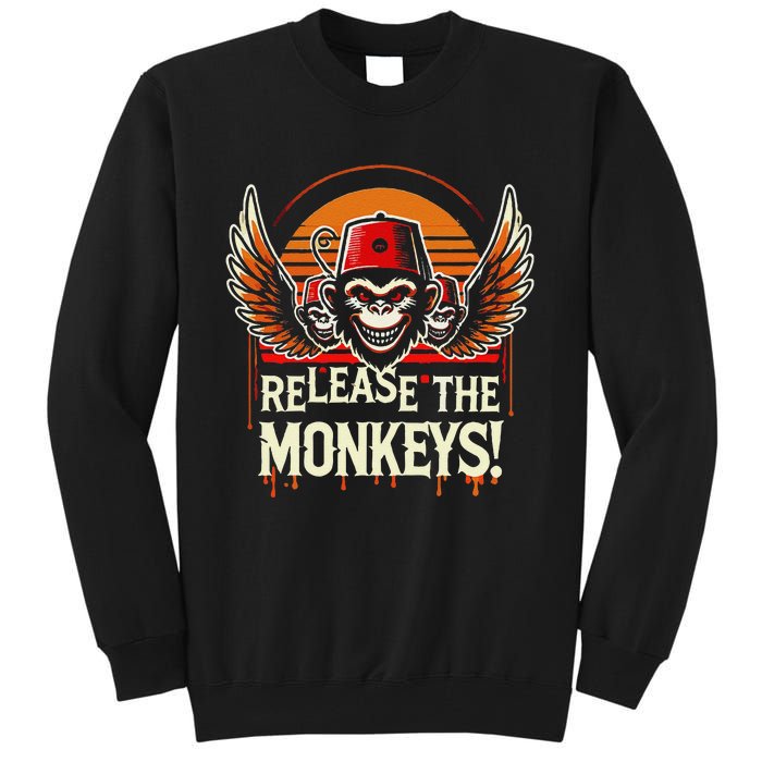 Release The Monkeys Flying Monkeys Halloween Tall Sweatshirt