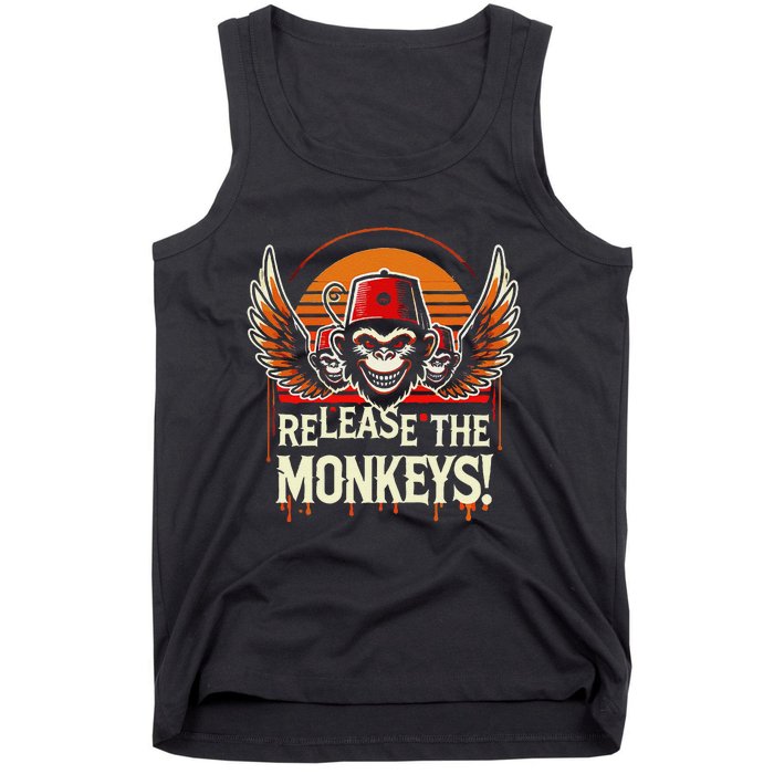 Release The Monkeys Flying Monkeys Halloween Tank Top