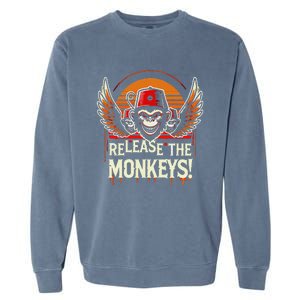 Release The Monkeys Flying Monkeys Halloween Garment-Dyed Sweatshirt