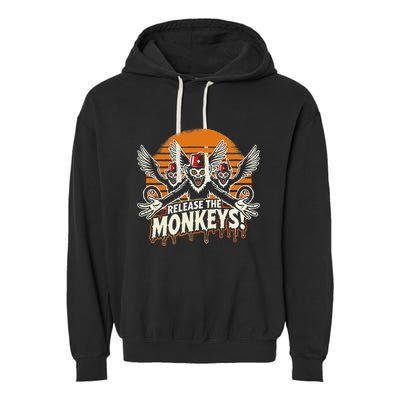 Release The Monkeys Flying Monkeys Halloween Garment-Dyed Fleece Hoodie