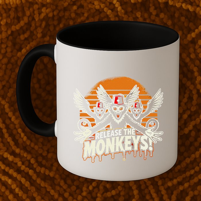 Release The Monkeys Flying Monkeys Halloween Mug