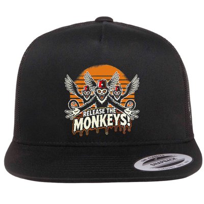 Release The Monkeys Flying Monkeys Halloween Flatbill Hat