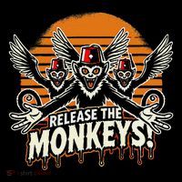 Release The Monkeys Flying Monkeys Halloween Poster