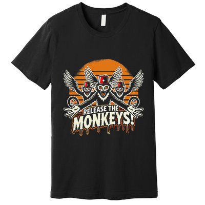 Release The Monkeys Flying Monkeys Halloween Premium T-Shirt